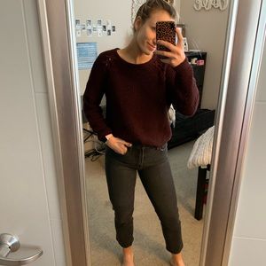 Braided detail sweater